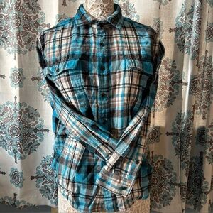 Stanley Workwear Blue and Black Plaid Men's Shirt